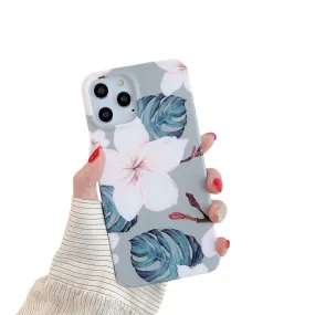 Anymob iPhone White Anemone Marble Phone Case Soft Silicone Cover