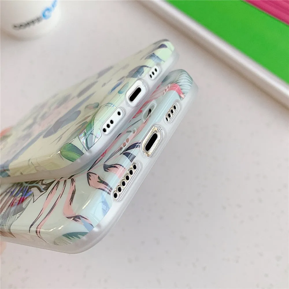 Anymob iPhone White Anemone Marble Phone Case Soft Silicone Cover