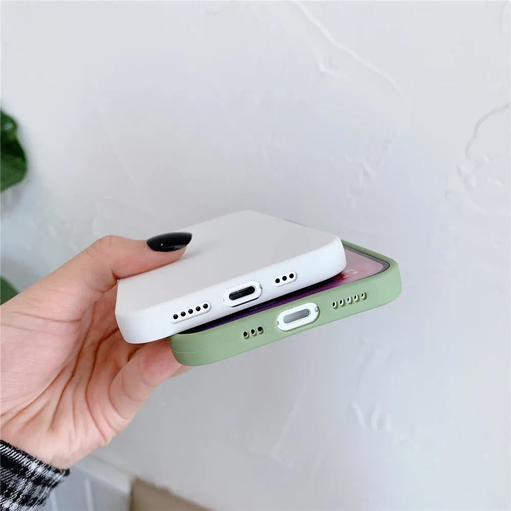 Anymob iPhone White Silicone Plain Phone Case Soft Candy Cover