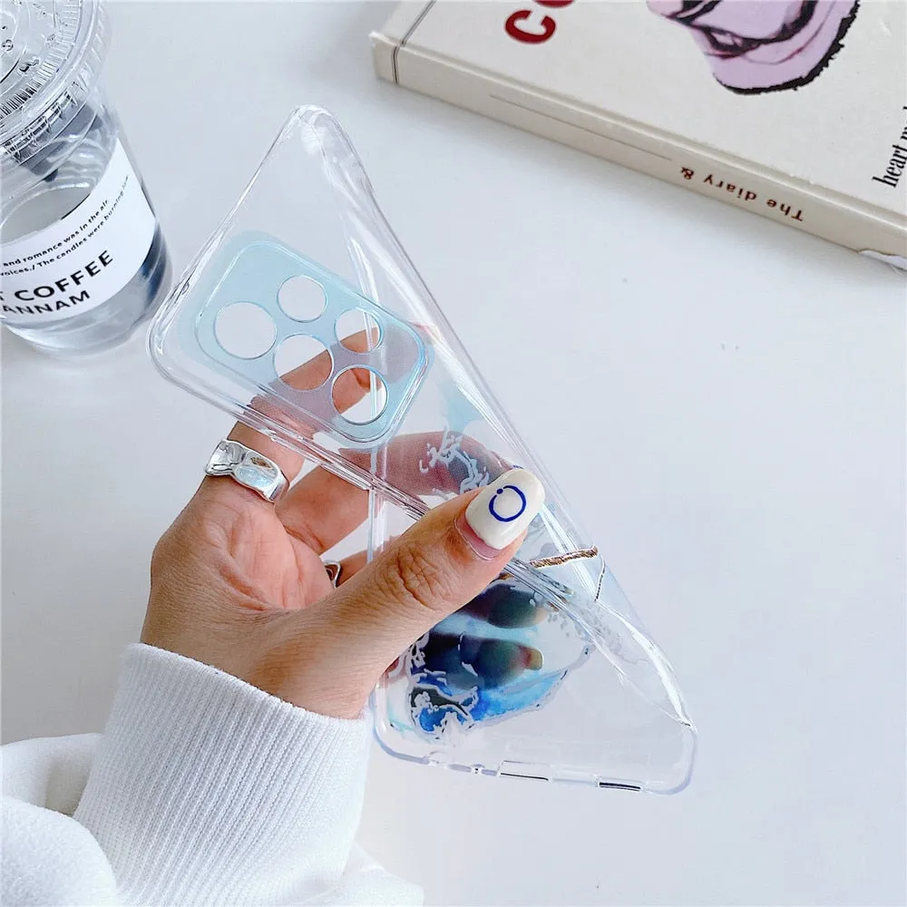 Anymob Samsung Gray Transparent Marble Phone Case Fundas Cover