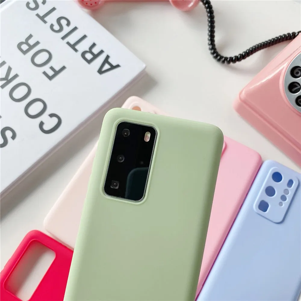 Anymob Samsung Green Candy Color Phone Case Silicone Back Cover