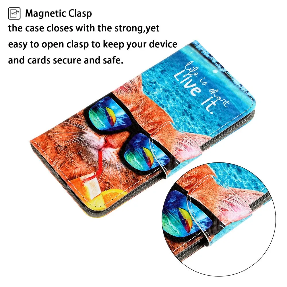 Anymob Samsung Intelligent Fox Magnetic Flip Wallet Case Painted Leather Phone Cover