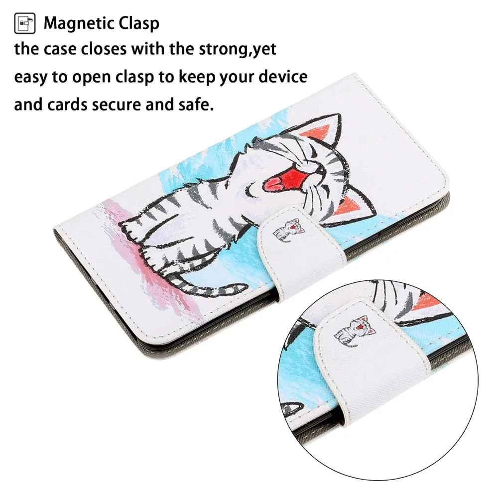 Anymob Samsung Intelligent Fox Magnetic Flip Wallet Case Painted Leather Phone Cover