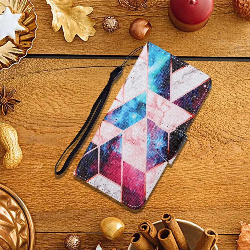 Anymob Samsung Jaguar Pattern Phone Case Magnetic Flip Leather Wallet Painted Cover