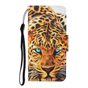Anymob Samsung Jaguar Pattern Phone Case Magnetic Flip Leather Wallet Painted Cover