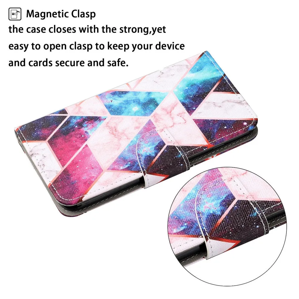 Anymob Samsung Jaguar Pattern Phone Case Magnetic Flip Leather Wallet Painted Cover