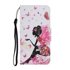 Anymob Samsung Pink Fairy Painted Case Flip Wallet Leather Phone Cover
