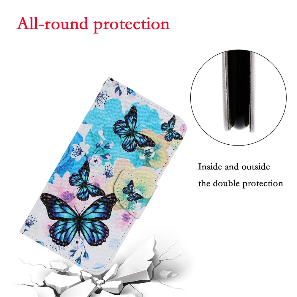 Anymob Samsung Pink Fairy Painted Case Flip Wallet Leather Phone Cover
