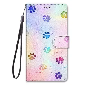 Anymob Samsung Unicorn Colored Paw Magnetic Flip Leather Phone Case