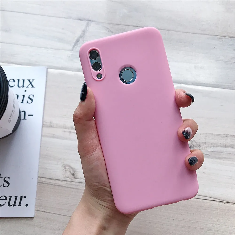 Anymob Xiaomi Pink Silicone Case Soft TPU Phone Back Cover