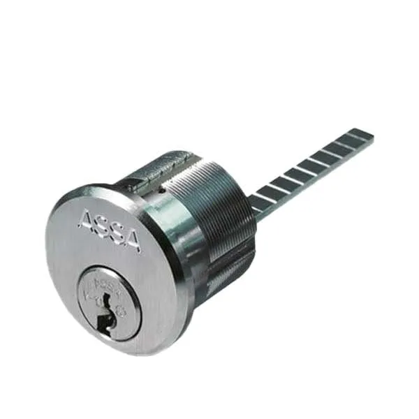 ASSA - Maximum  - Rim Cylinder - Horizontal Tail Piece - 1-1/8" - 626 - Satin Chrome