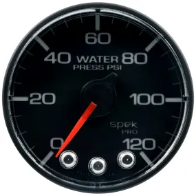 AutoMeter P345328 GAUGE; WATER PRESS; 2 1/16in.; 120PSI; STEPPER MOTOR W/PEAK/WARN; BLK/BLK; SPEK