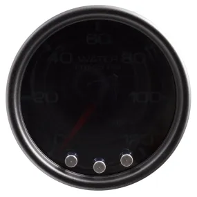 AutoMeter P34552 GAUGE; WATER PRESS; 2 1/16in.; 120PSI; STEPPER MTR W/PK/WRN; BLK/SMOKE/BLK; SPEK