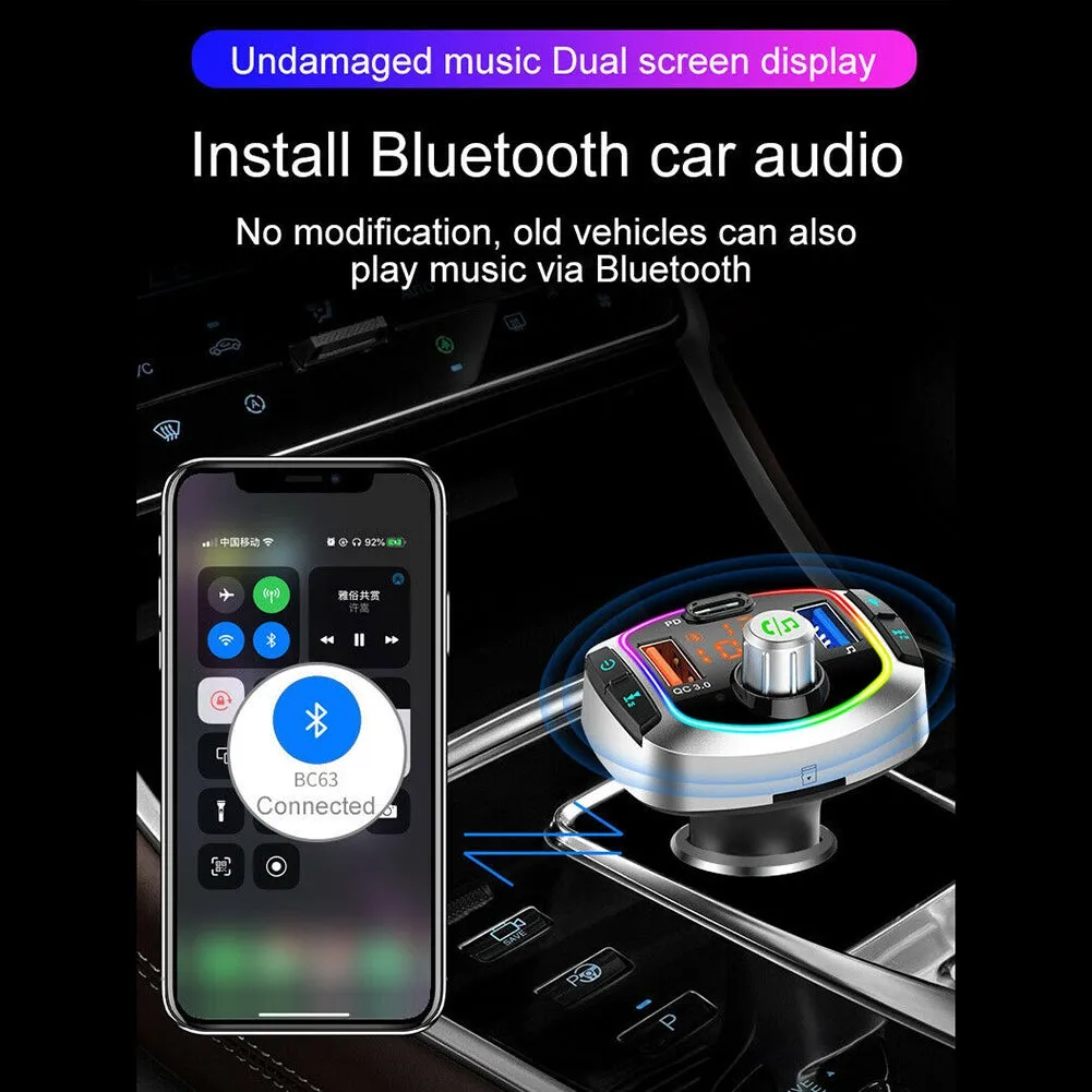Bc63 Car Bluetooth-compatible V5.0 Mp3 Player 12v~24v Car Charger