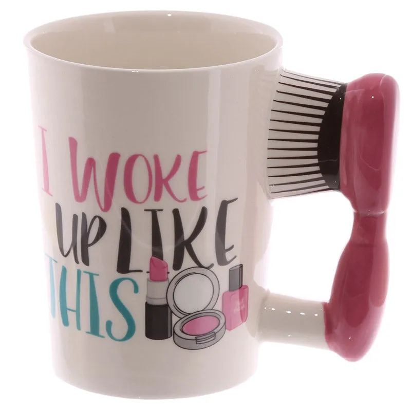 Beauty Series Coffee Mug Girls Room Mug Vanity Decor Make Up Inspired Fashion Hair Brush Office Tea Cup Mug