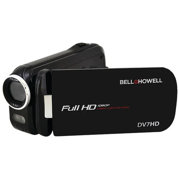 BELL HOWELL DV7HD-BK 16.0-Megapixel Slice II DV7HD Ultraslim 1080p HD Camcorder (Black)