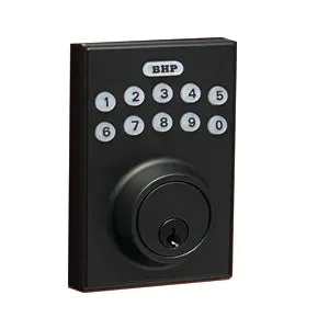 BHP - ELECTRONIC DEADBOLT, MATTE BLACK #EL20644BLK
