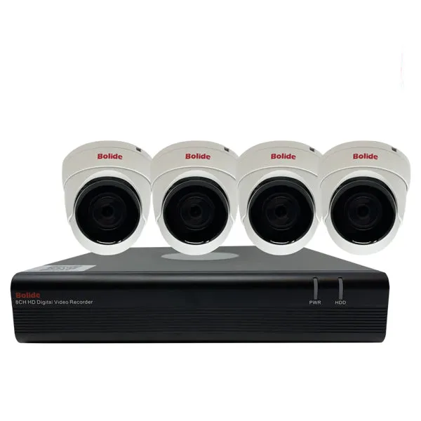 Bolide / Hybrid DVR Kit / 8 Channel / Control Over Coax / 4 x 2MP Mini Turret / 1080p / 1TB HDD / BK-KIT8-4