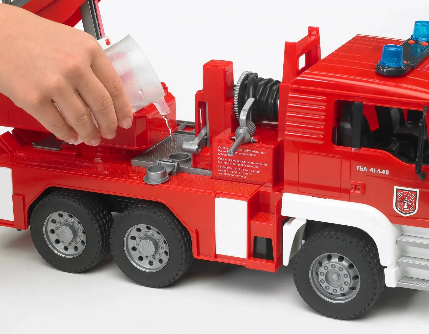 Bruder 02771 MAN Fire Engine w/ Water Pump and Light & Sound Module 18.5 x 6.9 x 9.5 inch