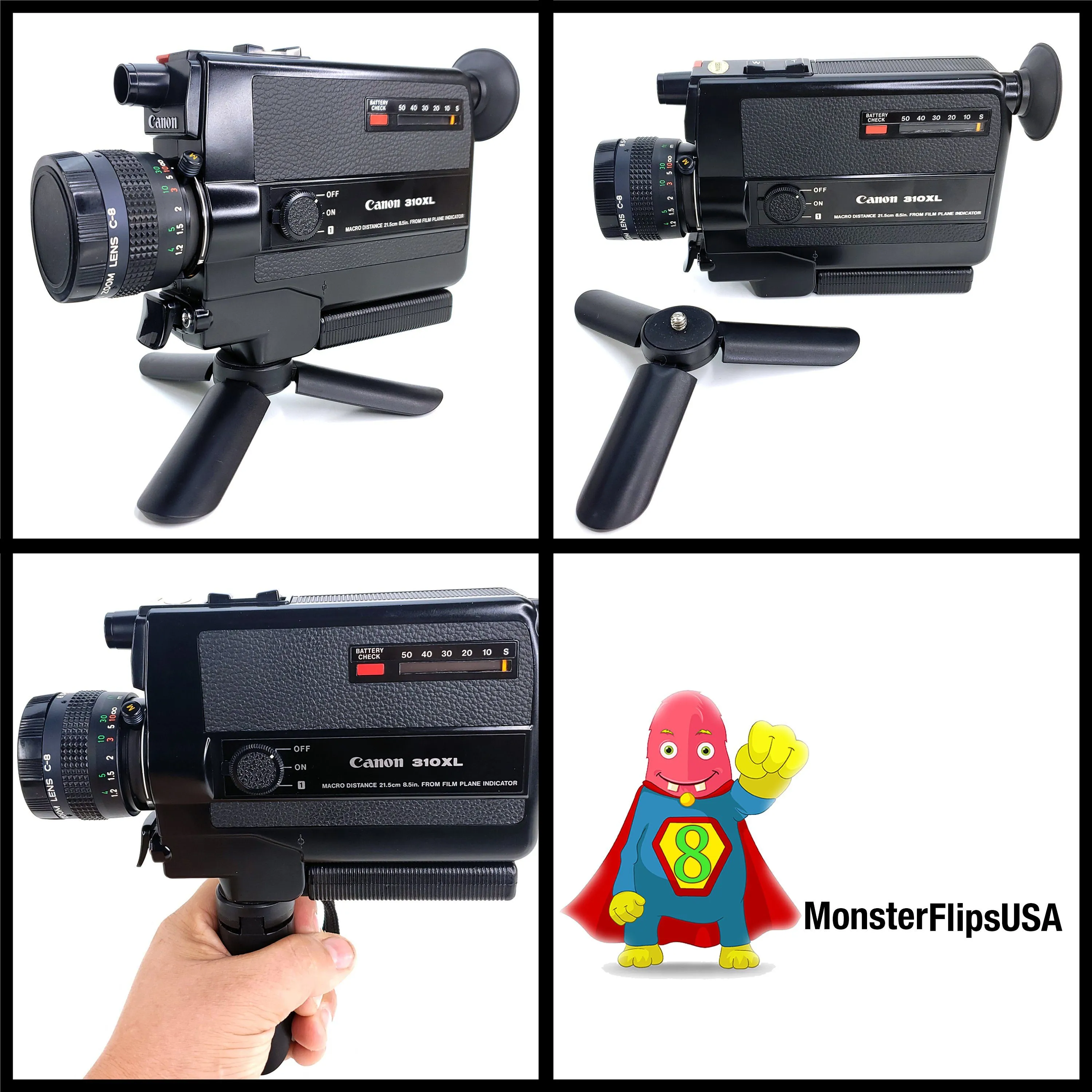 Canon 310XL Professionally Serviced Super 8 Camera Fully Tested