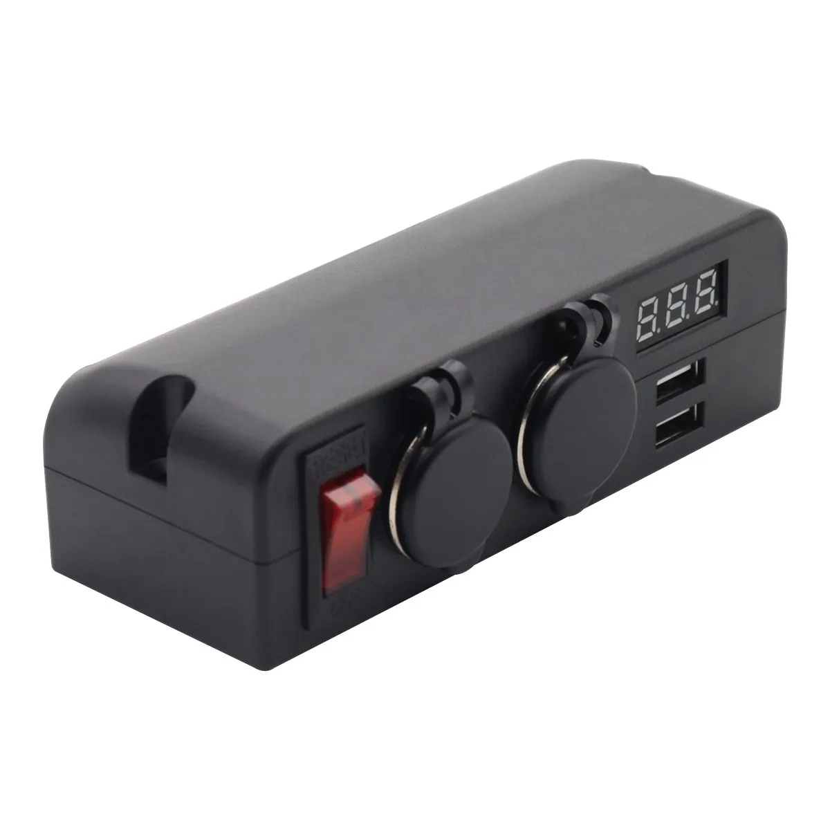 Car Cigarette Lighter Usb Charger Socket Power Splitter Voltmeter