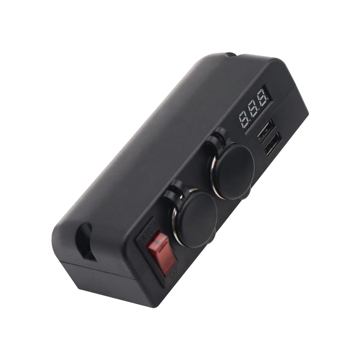 Car Cigarette Lighter Usb Charger Socket Power Splitter Voltmeter