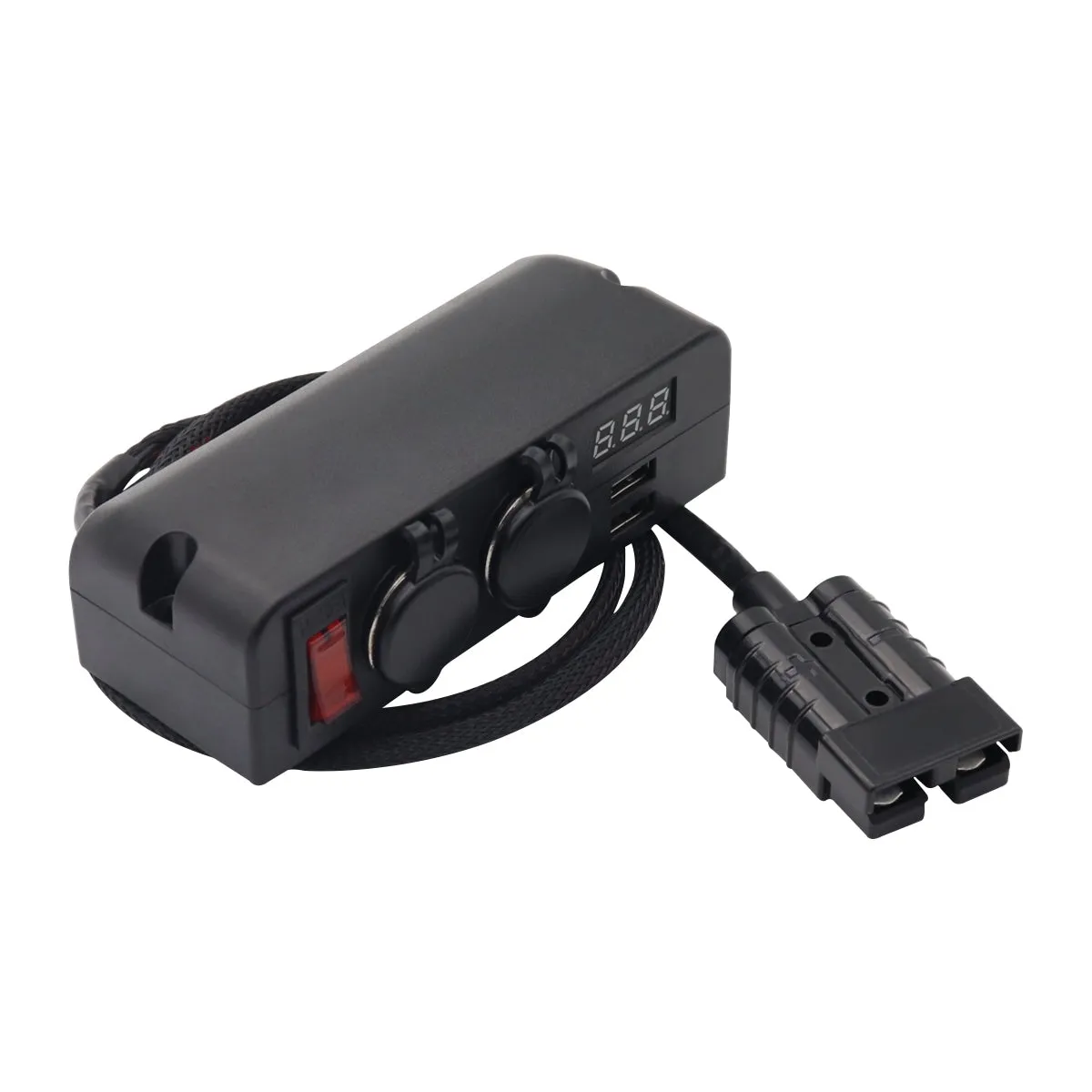 Car Cigarette Lighter Usb Charger Socket Power Splitter Voltmeter