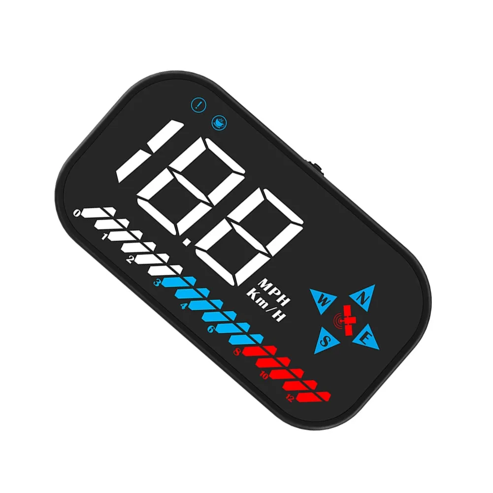 Car Hud Head-Up Display Digital Gps Speedometer Compass HD Screen