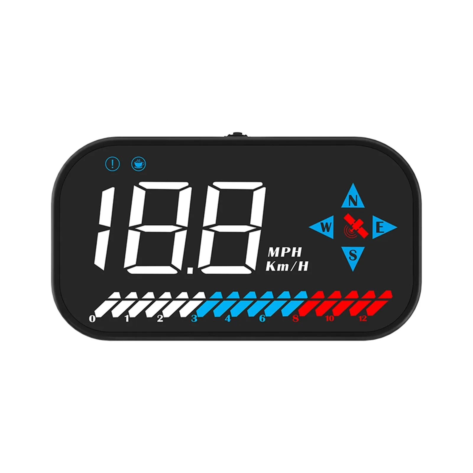 Car Hud Head-Up Display Digital Gps Speedometer Compass HD Screen