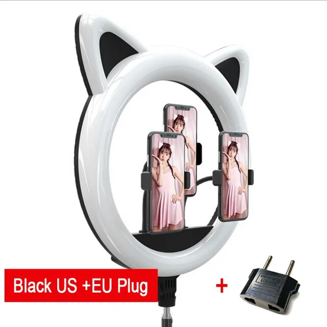 Cat Selfie Ring Halo Light 20 inch for Studio Makeup Video Youtube