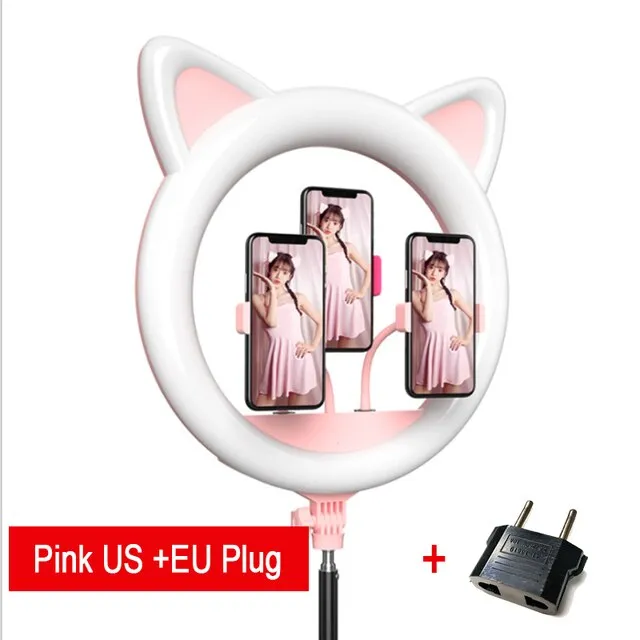 Cat Selfie Ring Halo Light 20 inch for Studio Makeup Video Youtube