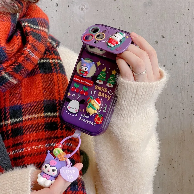 Christmas Cartoon Cinnamoroll Kuromi iPhone Case