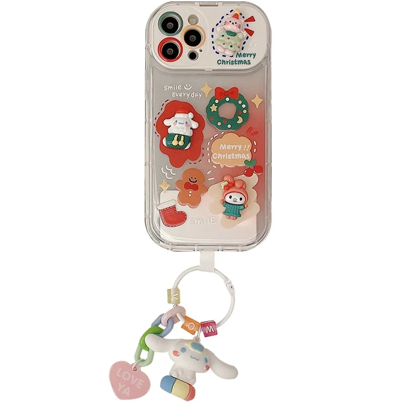 Christmas Cartoon Cinnamoroll Kuromi iPhone Case