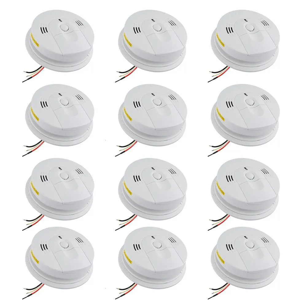 Code One Hardwire Smoke and Carbon Monoxide Combination Detector with AA Battery Backup and Voice Alarm