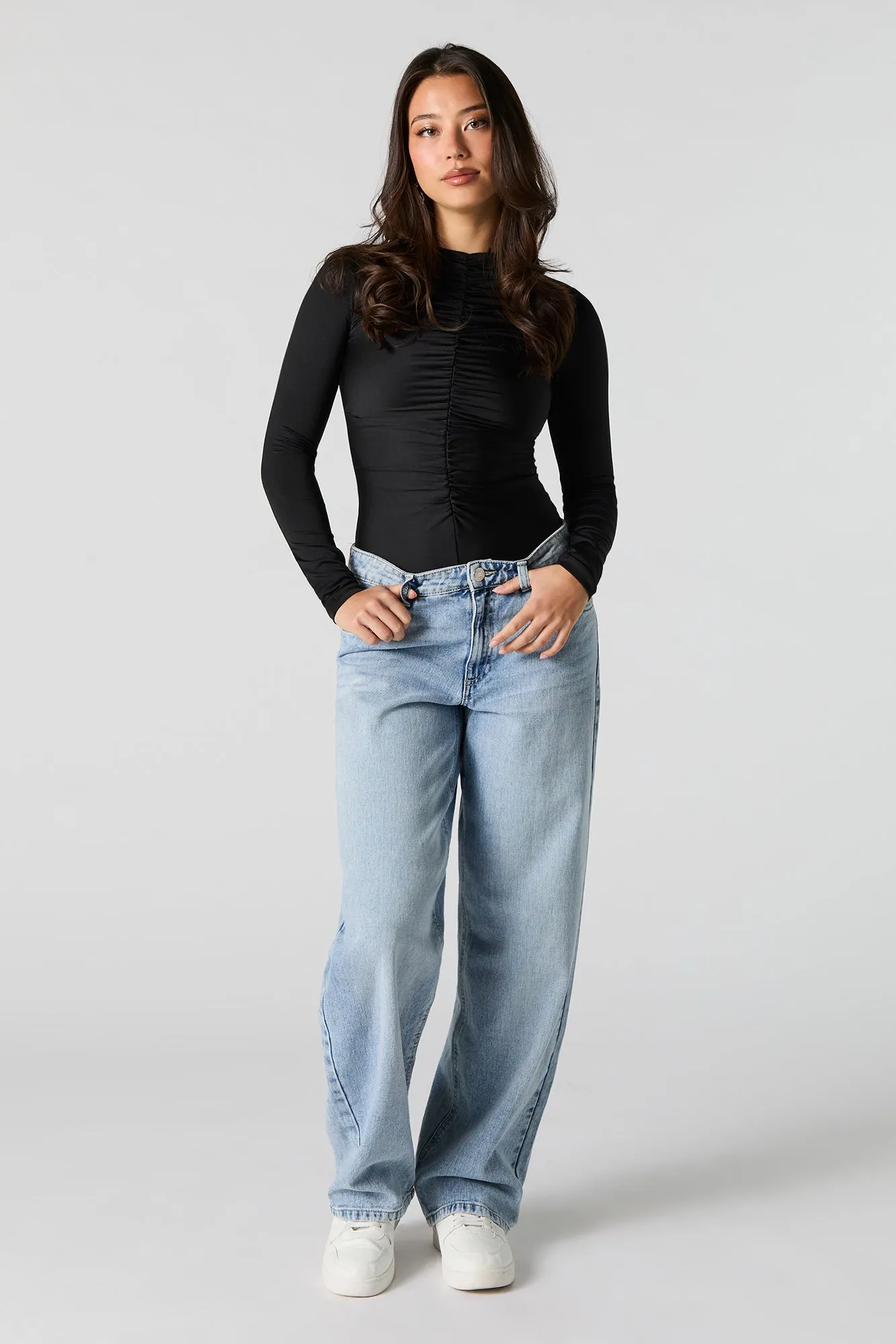 Contour Ruched Long Sleeve Bodysuit