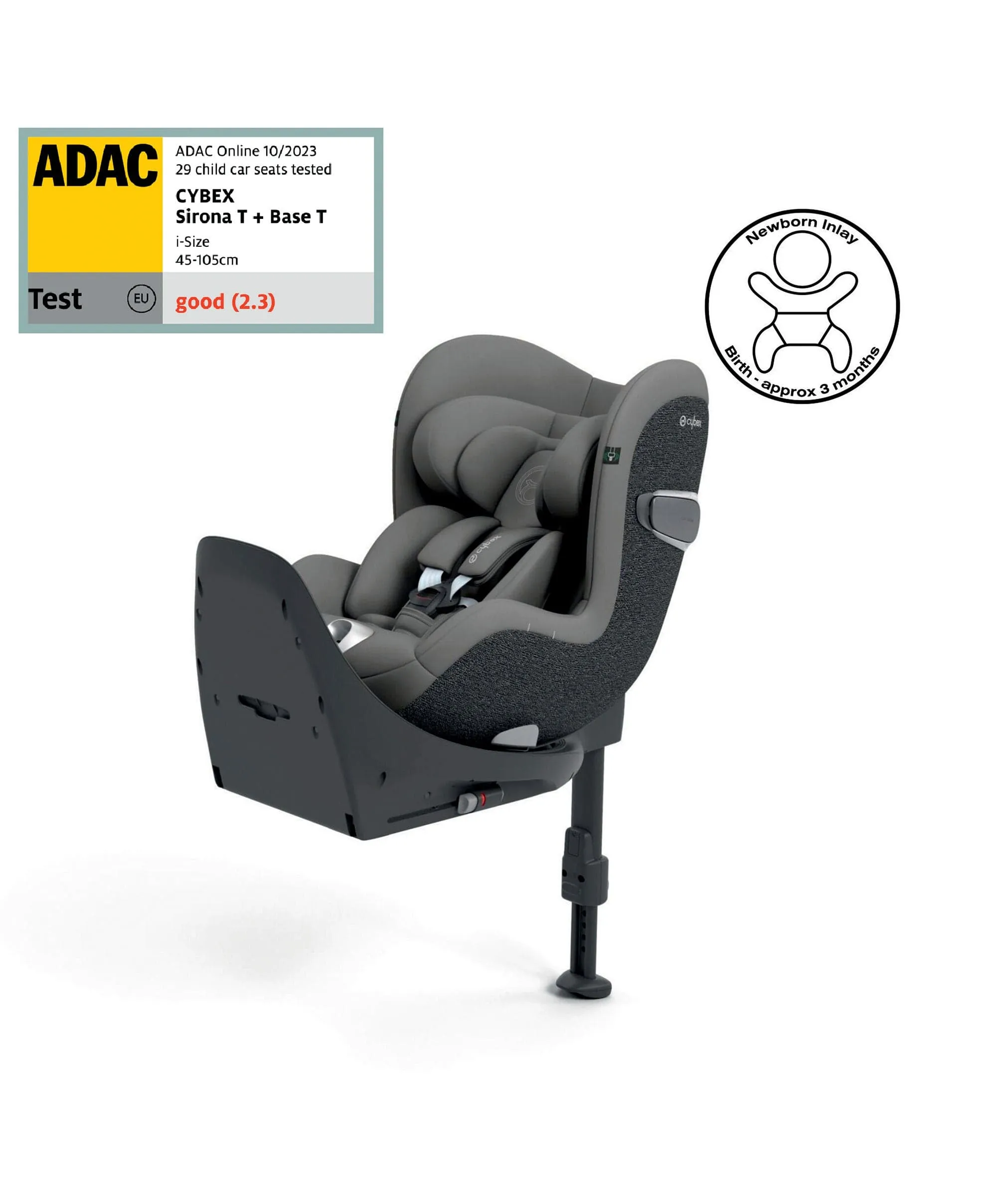 CYBEX Sirona T i-Size 360° Rotating Toddler Car Seat - Mirage Grey