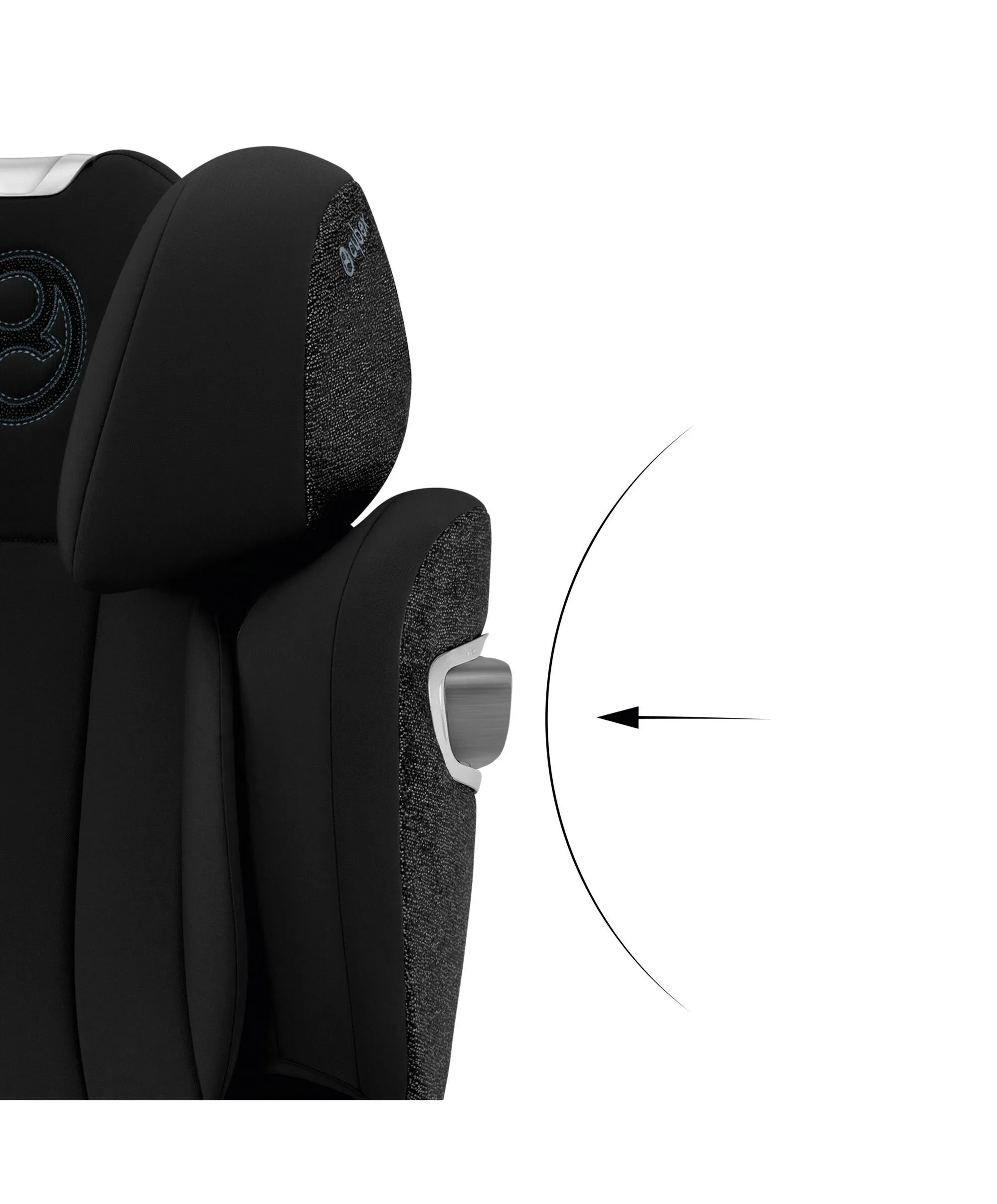 Cybex Solution T i-Fix High-back Booster Car Seat in Moon Black