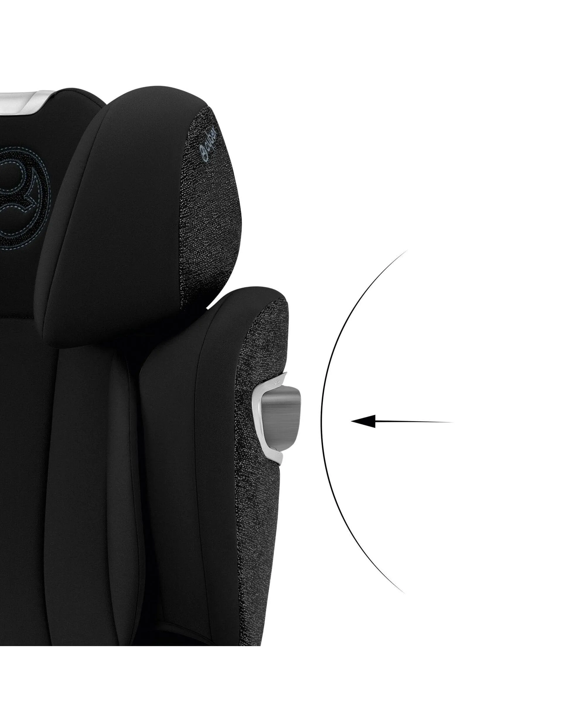 Cybex Solution T i-Fix High-back Booster Car Seat in Moon Black
