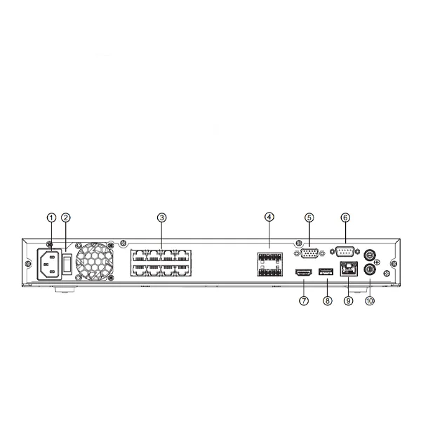 Dahua / 8 Channel / 12MP / NVR / 2 SATA / No HDD / DH-N52B2P