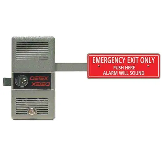 Detex - DTX-ECL-230D - Panic Device - Short Bar - Rugged Dead Bolt - Battery Powered - Gray Finish - 9VDC