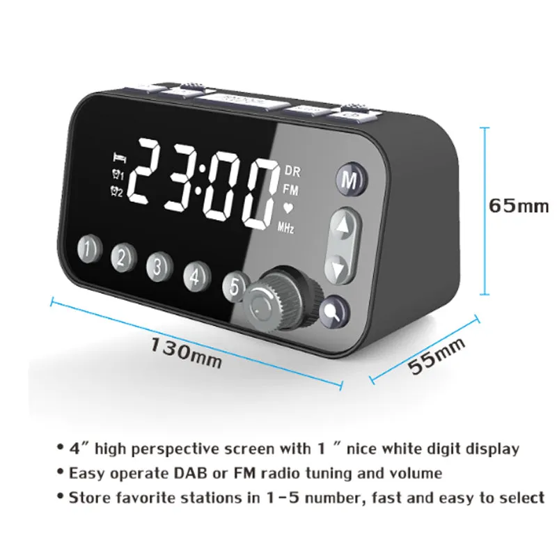 Digital Alarm Clock Radio Dual Alarm
