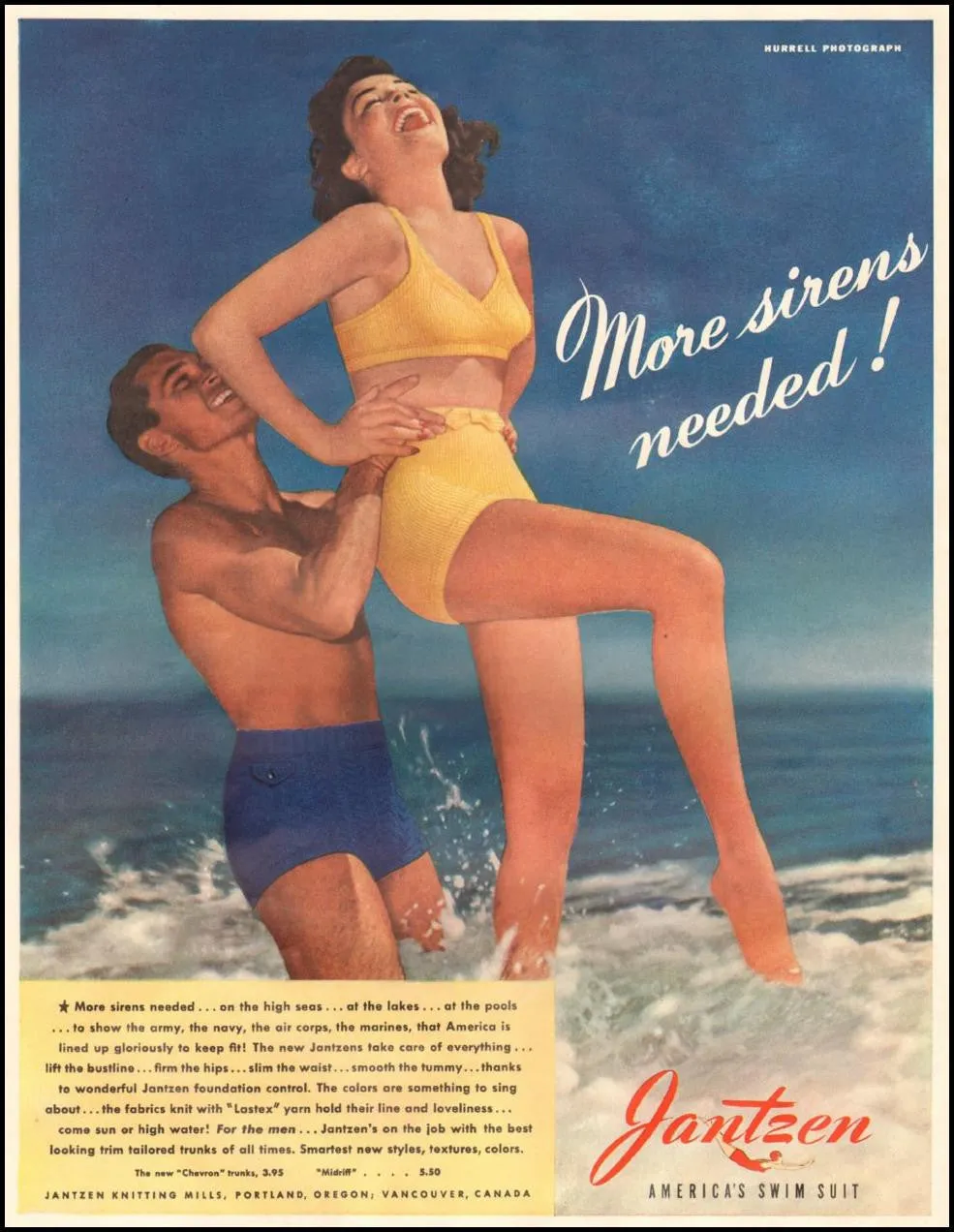 Digital Download "Jantzen Swim Suit Ad" (c.1942) - Instant Download Printable