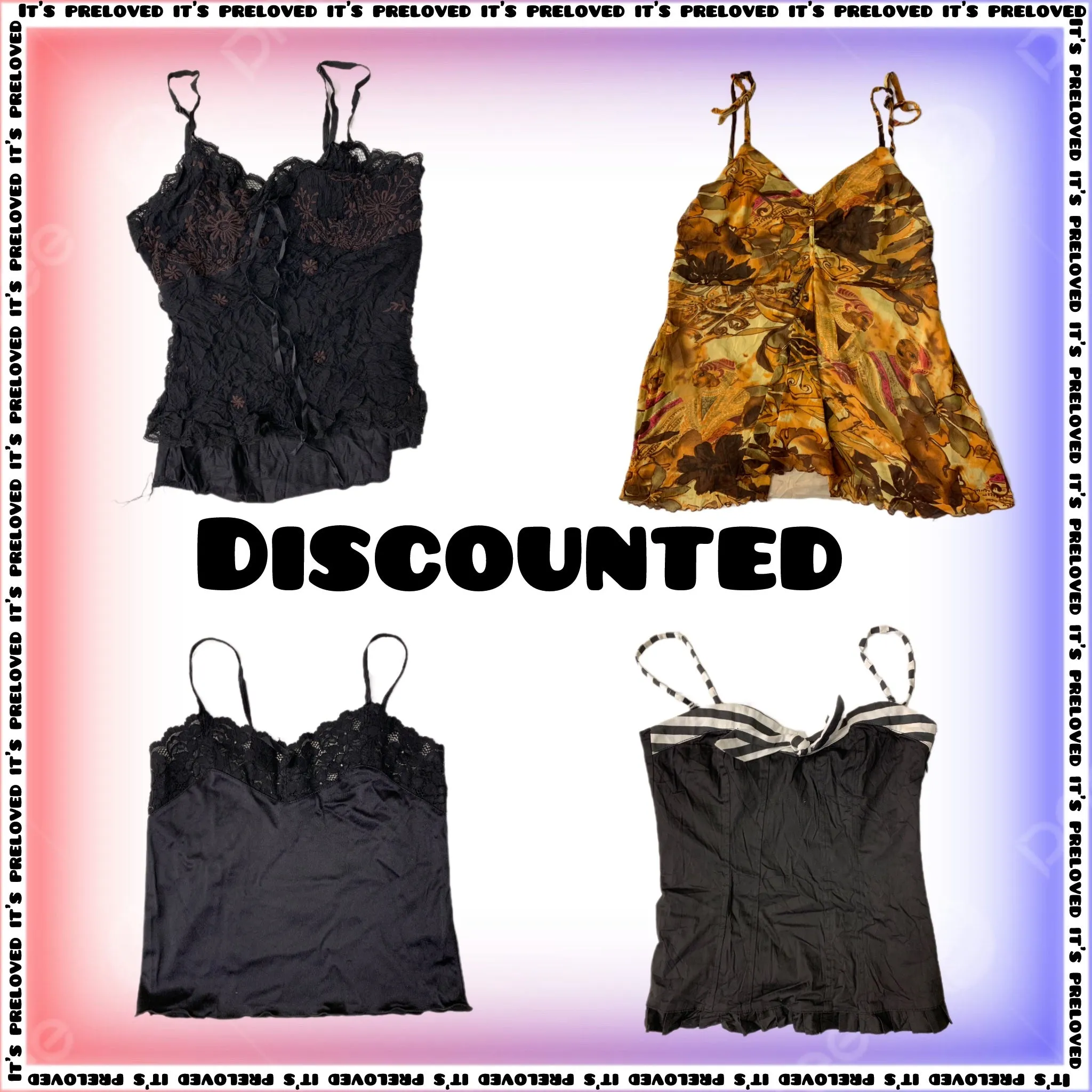 Discounted: y2k strapy  tops (SS-131)