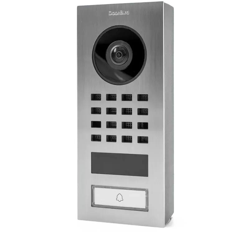 DoorBird IP Intercom Video Door Station D1101V, Surface Mount Stainless Steel Metallic Finish - Waterproof