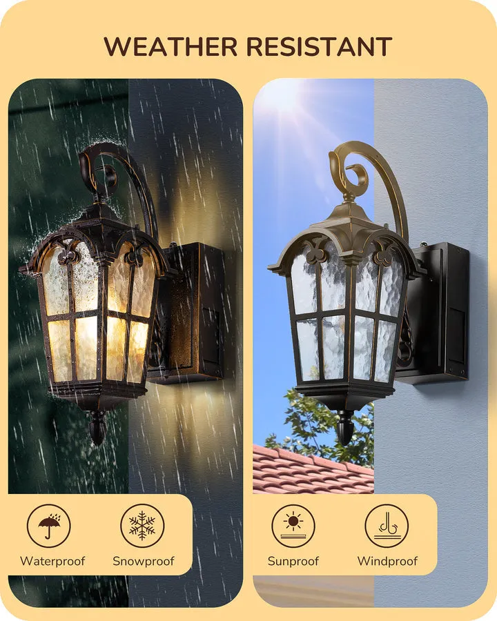 Dusk to Dawn Outdoor Wall Lights-HOWL09R