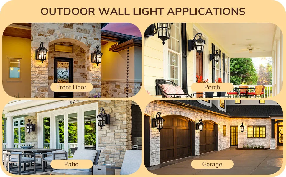 Dusk to Dawn Outdoor Wall Lights-HOWL09R