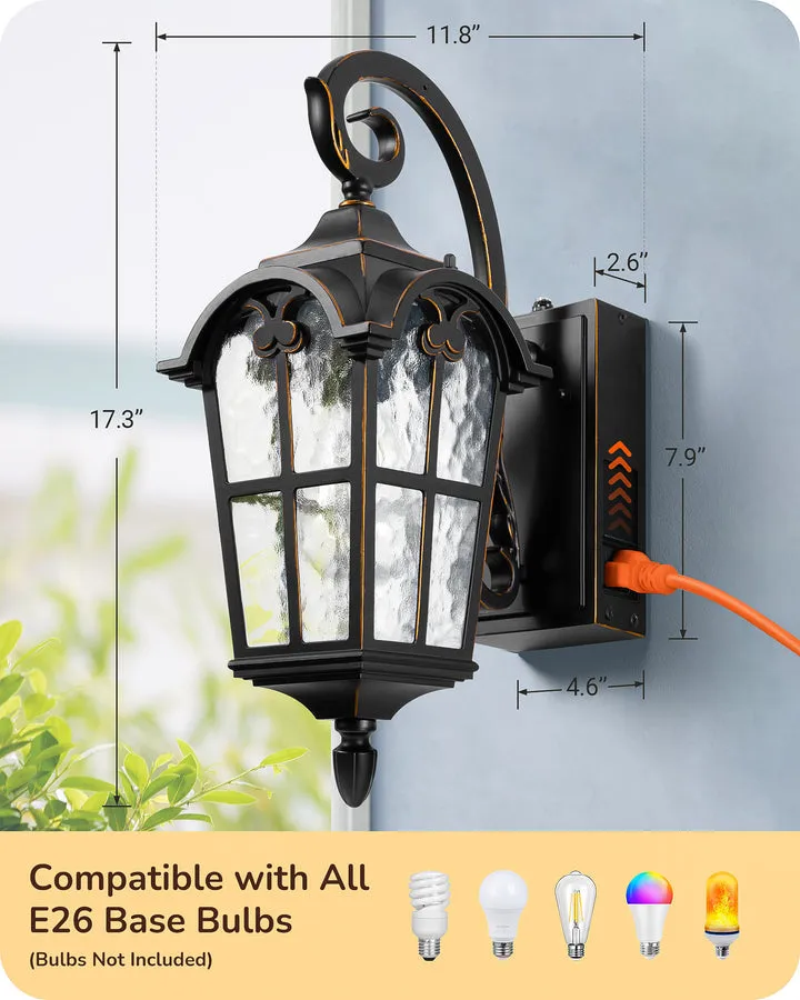 Dusk to Dawn Outdoor Wall Lights-HOWL09R