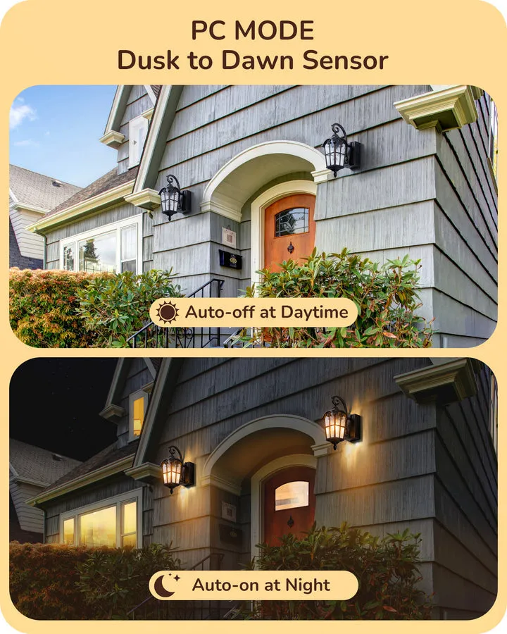 Dusk to Dawn Outdoor Wall Lights-HOWL09R