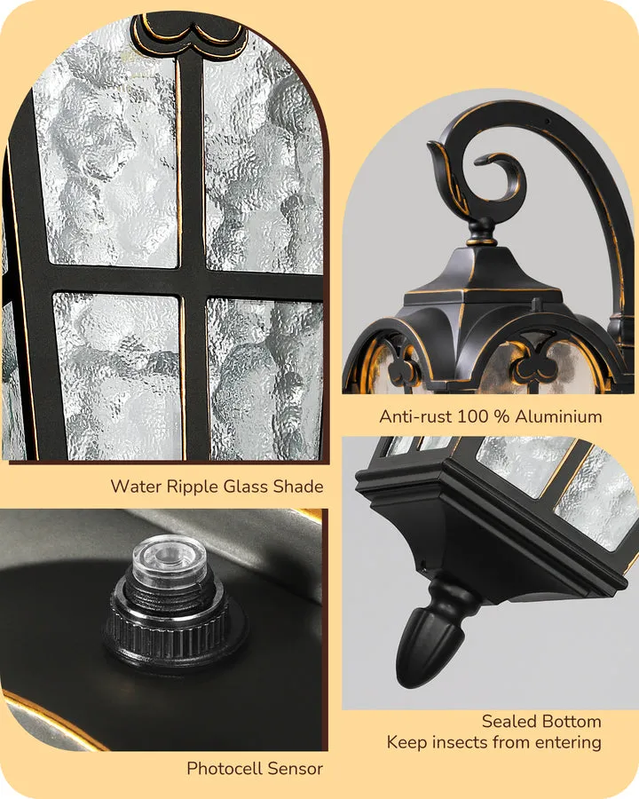 Dusk to Dawn Outdoor Wall Lights-HOWL09R
