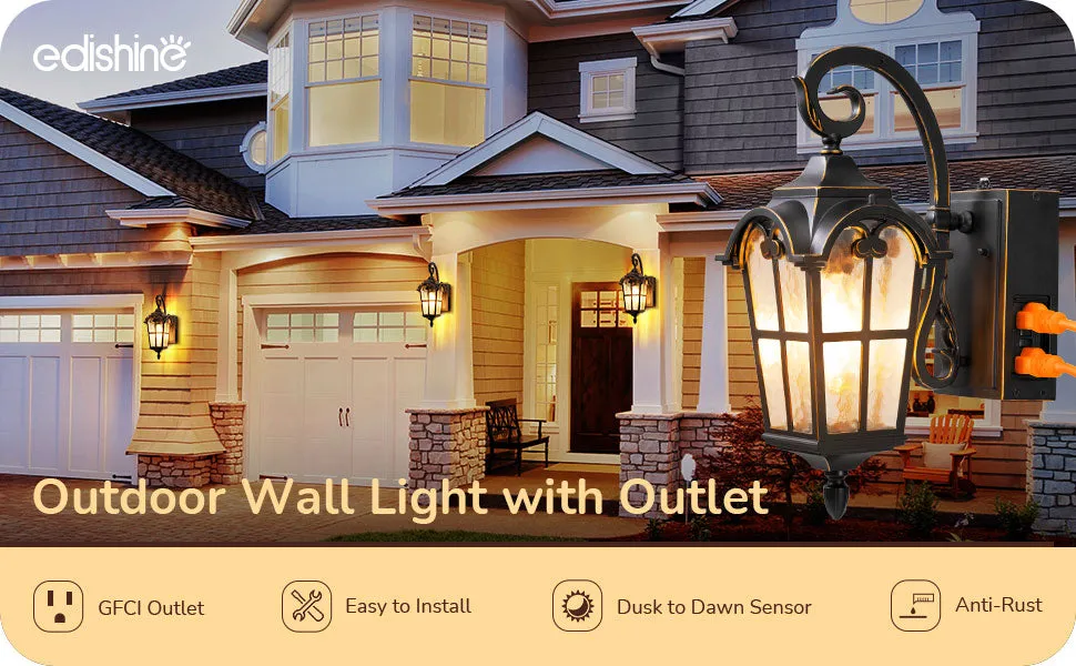 Dusk to Dawn Outdoor Wall Lights-HOWL09R